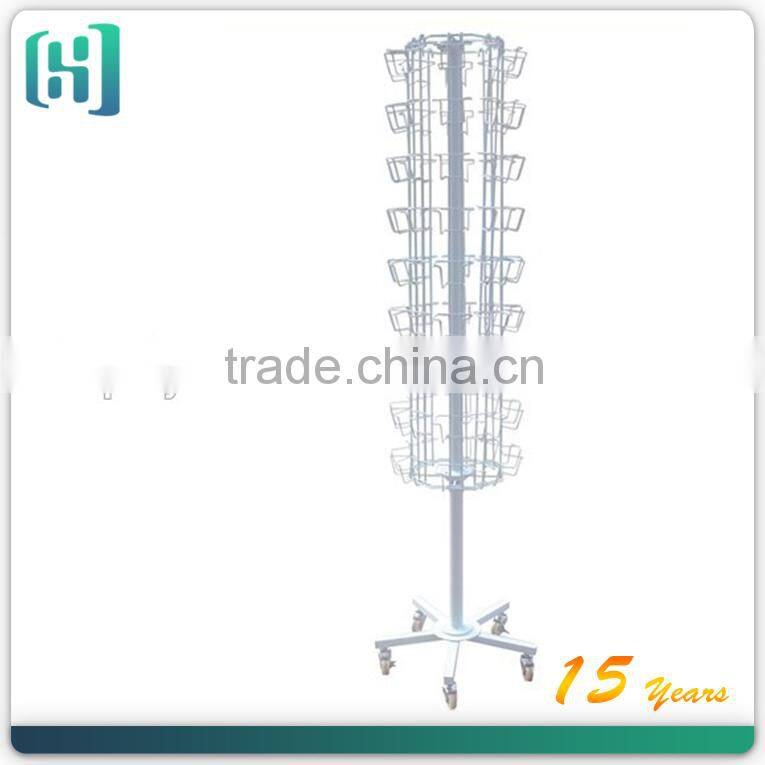 metal rotating landscapes greeting gift card movable display stand HSX-S0122