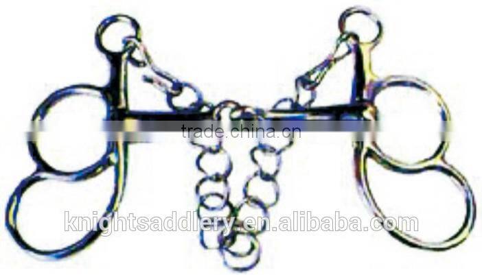 SS Gag Bit with Hooks & Single Chain
