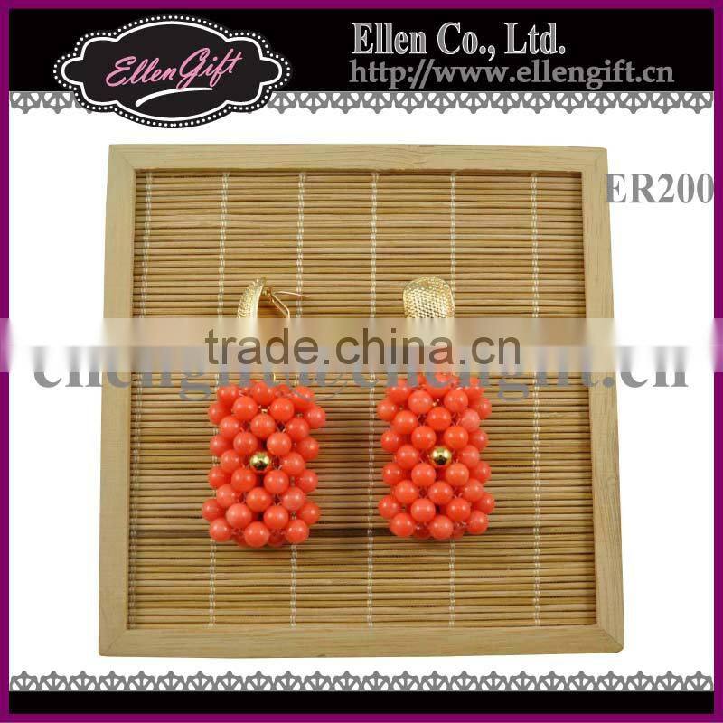 African Coral Jewelry Earrings ER-200