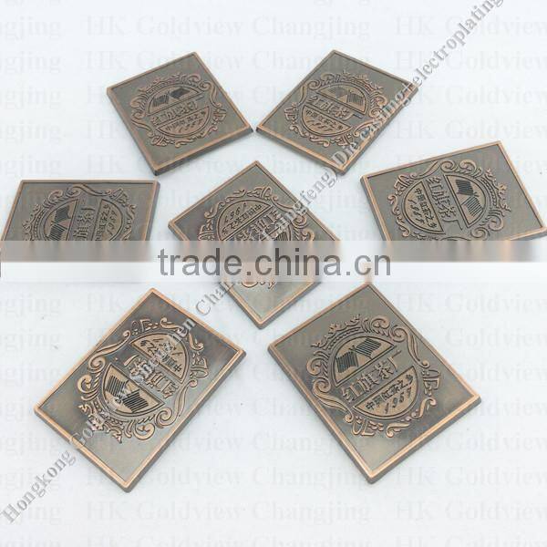furniture label, engraved metal labels for furniture, metal embossed nameplate, oval badge, old metal badge