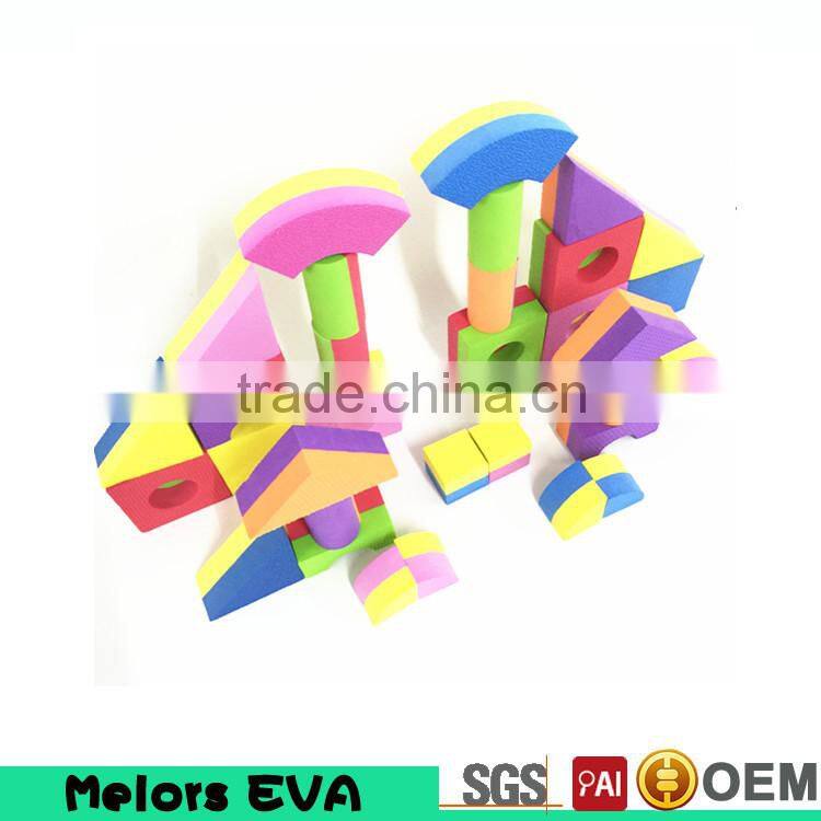 Melors EVA intelligence building blocks toys DIY Enlighten EVA Confirm to EN71 ASTM 100pcs colorful eva blocks toys