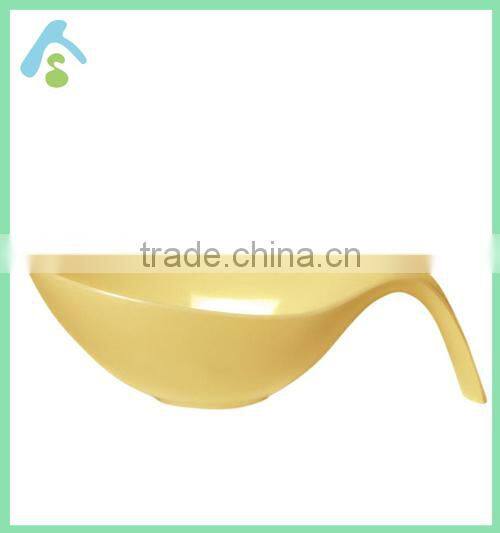 Durable eco-friendly melamine Profiled bowl with handle
