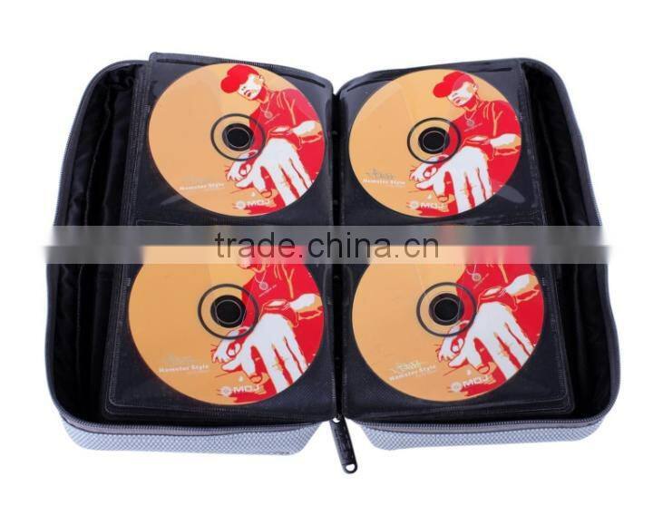 Black Portable Blu-ray CD Case DVD Case CD Holder 64 pcs CD Storage & Visor CD Case
