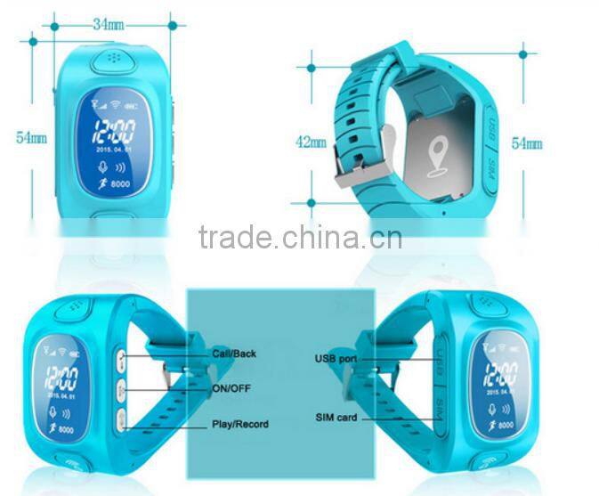 silicone kids smart watch gps tracker