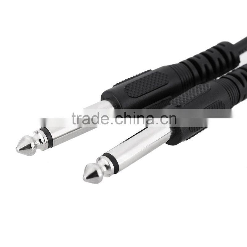 5ft / 1.5m 3.5mm Stereo Male to Dual 6.35mm Mono Male Cable Wire for Computer Mixer Mixing Console