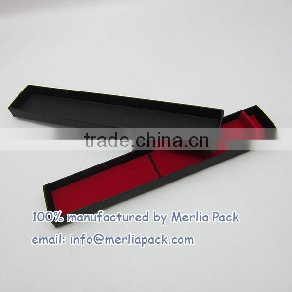 Dyed Black Paper Cardboard Earring Necklace Box Organizer Jewelry Case Boxes