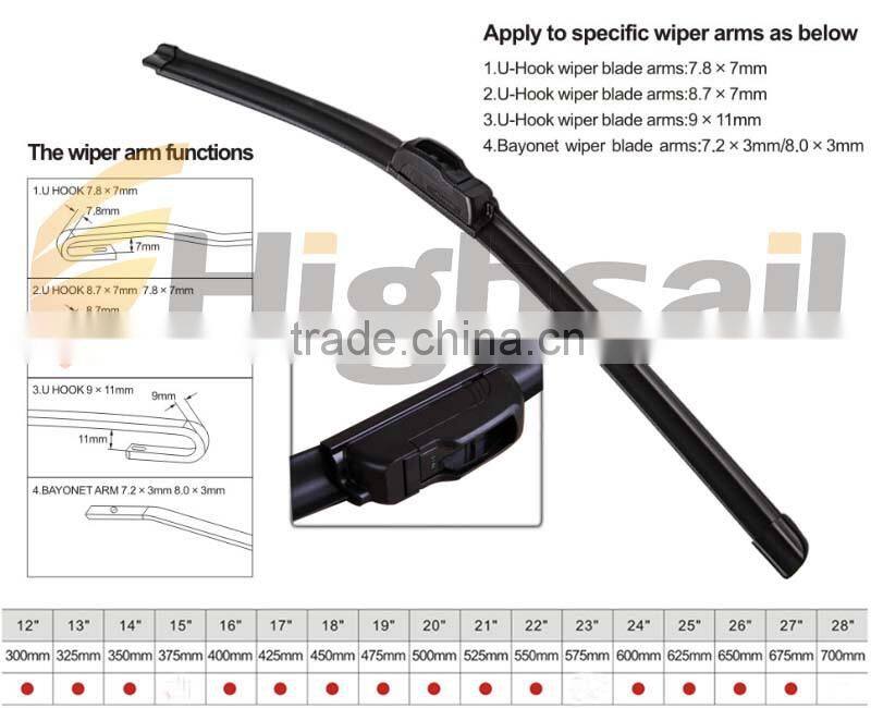 Hot selling silicone bosch wiper blades
