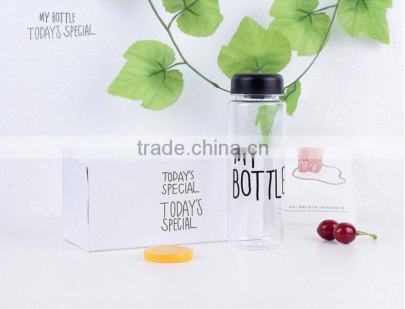 New Design Hot Selling BPA Free Fruit Infuser My Bottle 500ml Sports Plastic Water Bottle