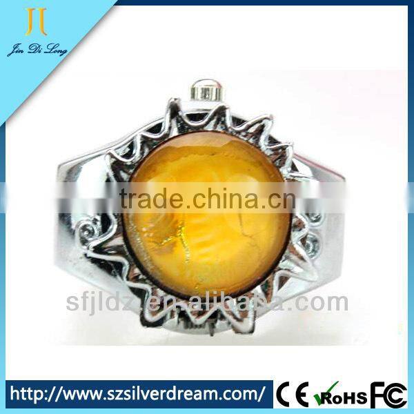 New Arrival Elegant Watch Black Pearl Ring Finger Ring Watch