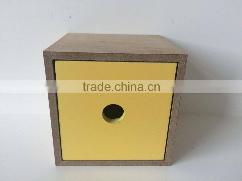 yellow wholesale decorative storage wooden table case