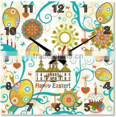 funny design lovely kids room MDF oil painting wall clock