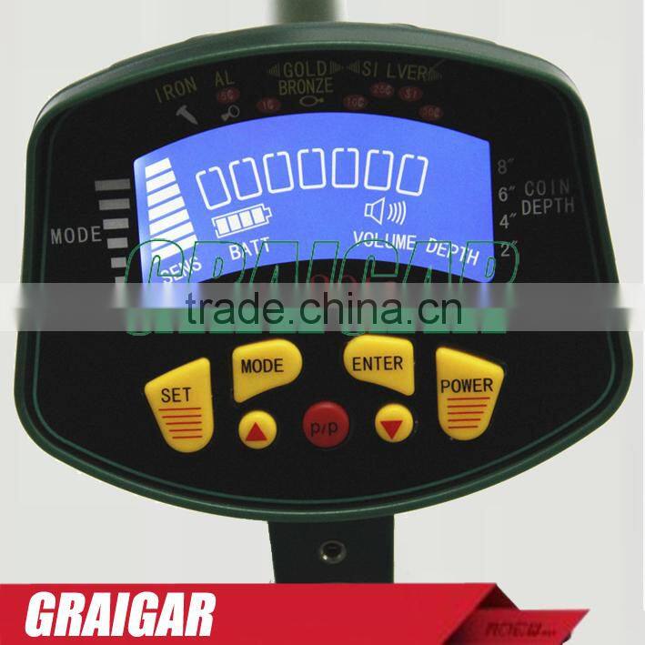 Underground Metal Detector MD-3010II with LCD light, three colors black,yellow,green