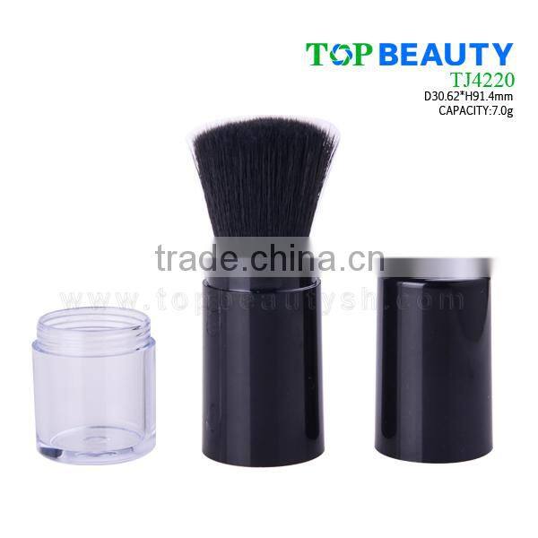 TJ4220- 7g Cosmetic Plastic Loose Powder Jar With Brush