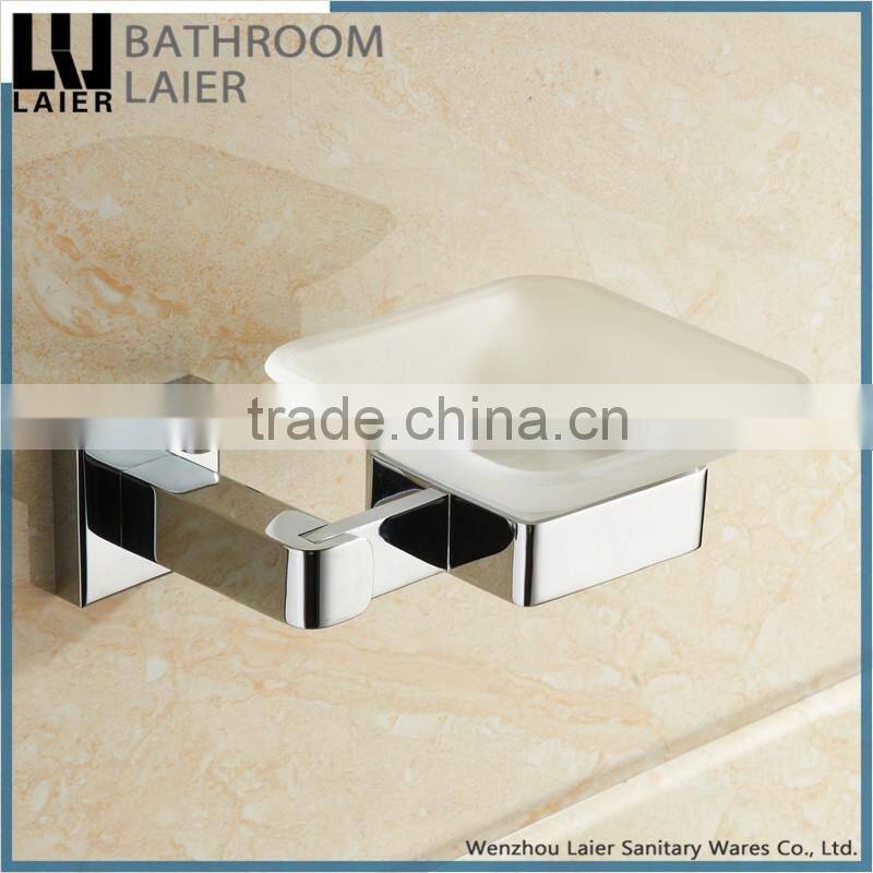 17639 wenzhou bathroom accessories zinc alloy walll mounted modern design glass bathroom soap dish