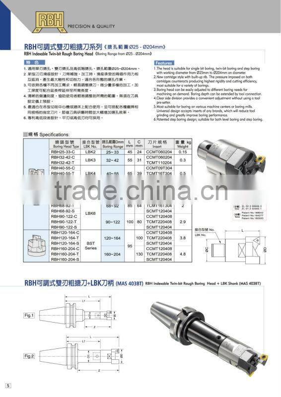 BSB single blade adjustable 90 degrees rough boring tool series BSB25-CK2