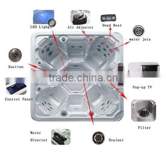 Factory 2.2M best selling outdoor swim spa pool China Manufacturer High quality Balboa system pool spa product
