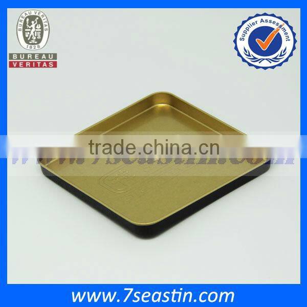 square metal packaging tin can for tea