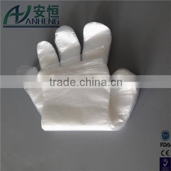 food service pe gloves for food preparation, plastic glove embossed surface chinese manufacturer