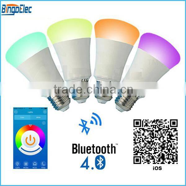 6W e27 wireless bluetooth led bulb, APP,ANDROID control