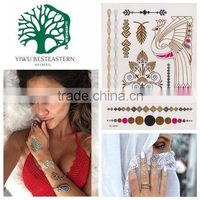 Flash Metallic Tattoos For Spring