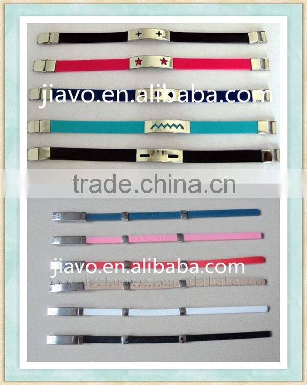 Top seller titanium metal clasp silicone bracelet