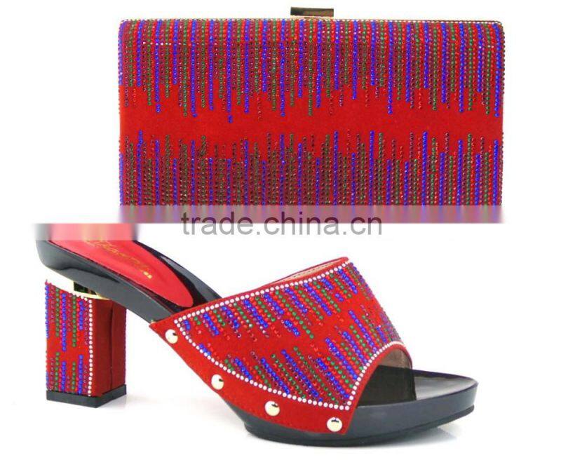 Top fashion women shoes italian shoes and matching bags for party
