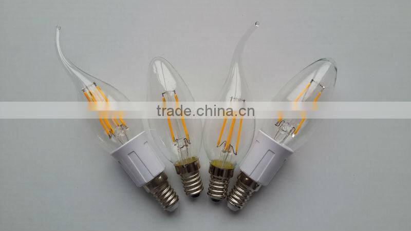 2015 CE RoHS UL 360 degree 6W A60 A19 LED filament bulb