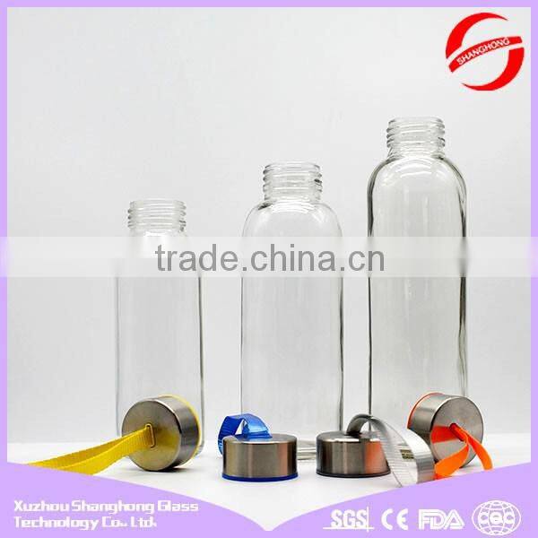 Factory wholesale customize logo glass drinking bottle