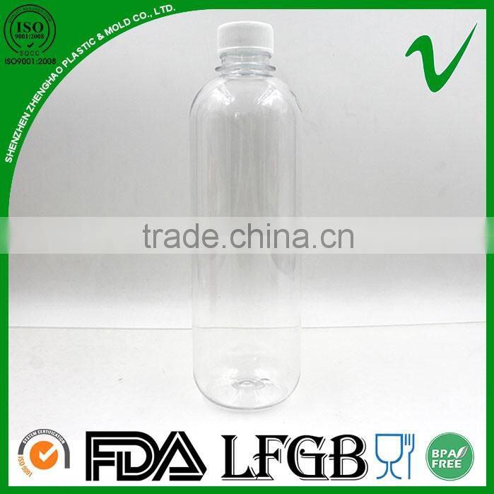 16oz boston round empty plastic type juice bottle with food grade