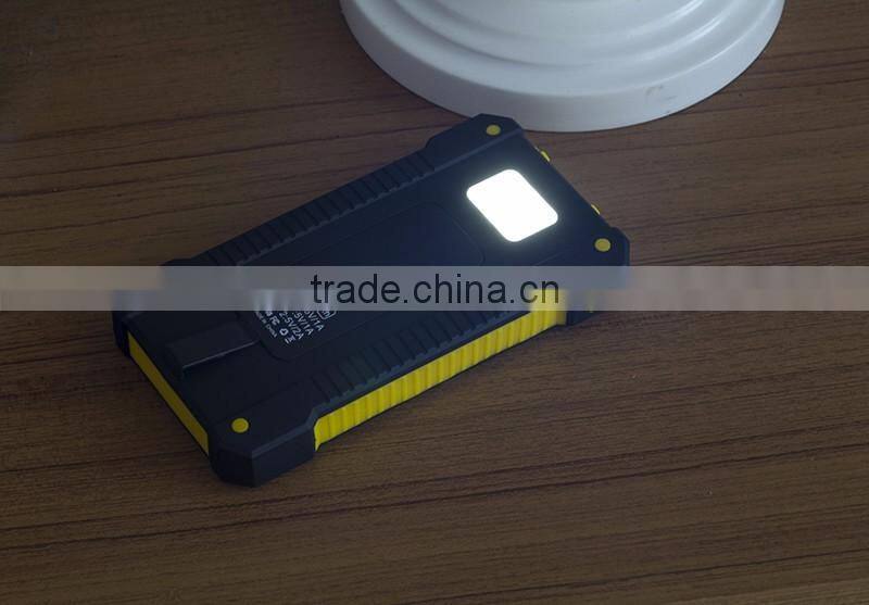 High quality mini 10000 mah rohs solar cell phone charger power bank