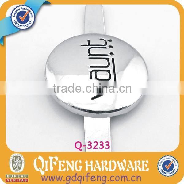 wholesale shinny nickle metal circle logo of suitcase q-3233