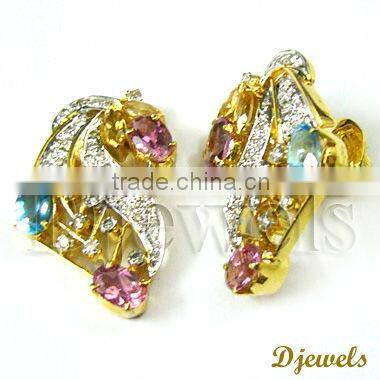 Diamond Gold Earrings, Stylish Diamond Earrings, Diamond Jewelry