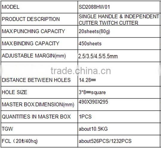 Heavy duty comb hole punching and binding machine