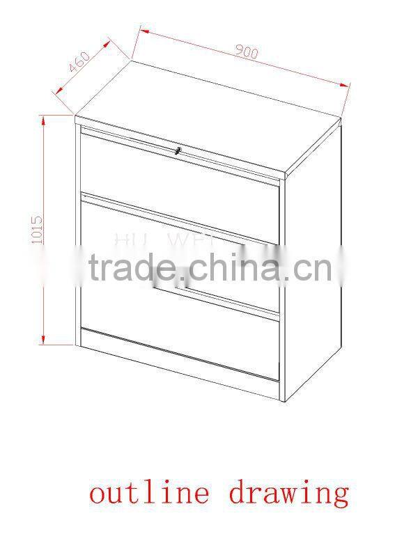 Hot selling colorful metal office steel cabinet t2