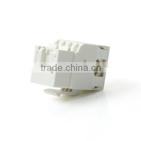 Cat 6 UL RoHS 180Degree UTP Modular Keystone Jack With Dust Door