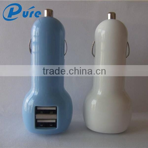 2016 newest design 5V 2.1A dual usb car charger factory car accessories shenzhen pure technology