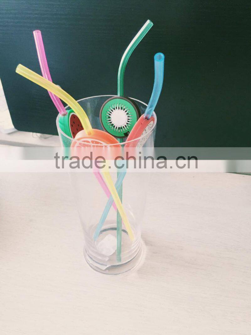 2016 new cute drinking straw with customized carton figures for party or promotion