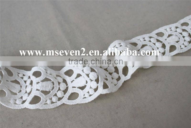 latest fashion design of net embroidery lace trim decorative lace trim lace in 4cm in white for clothing