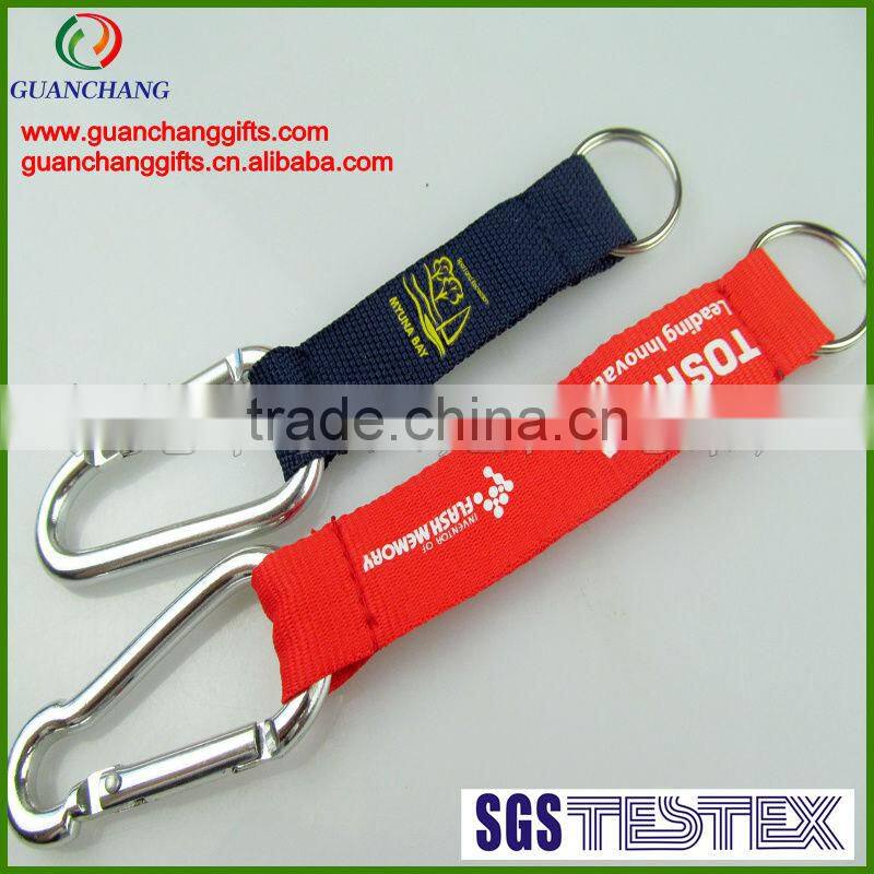 OEM short lanyards keychains with carabiner key chains and lanyards