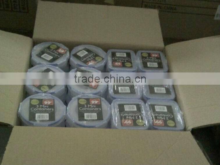 3pk plastic food container