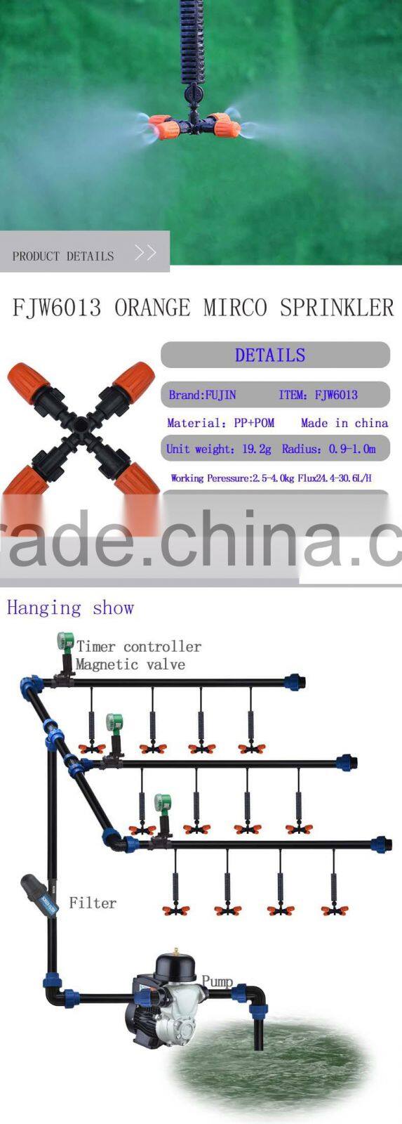 mini sprinkler,cross atomizer,practical farm irrigation sprinkler
