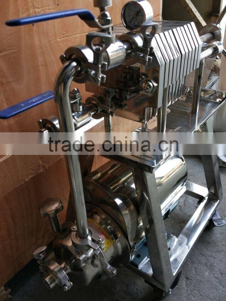 stainless steel SS 304/316 wine plate filter press from wenzhou