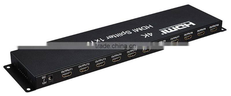 VOXLINK 4K HDMI Splitter 1x10 Black UK