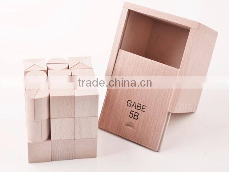 Froebel Baby Kids Toys Creativity Developing Wooden Cube Gabe 5B Learning Educational Preschool Training