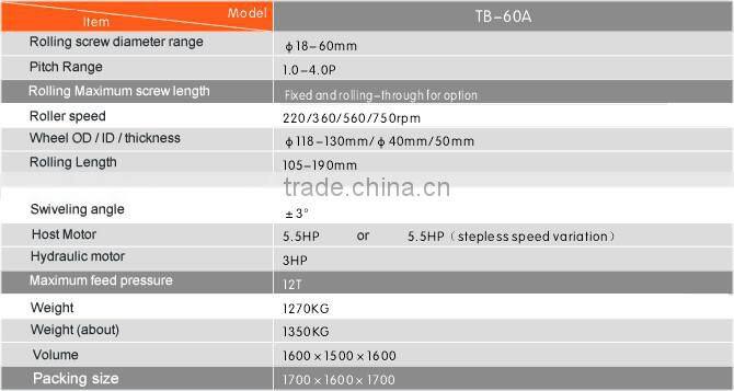 TB-60A Thread Rolling Machine for Making Bolts, Screws, Fasteners, Threaded Rods etc.