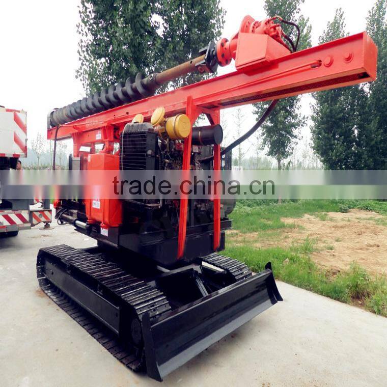 Crawler type solar pile hammer with hydraulic