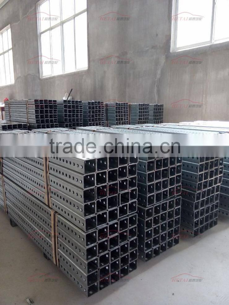 Galvanized square steel road sign post with holes