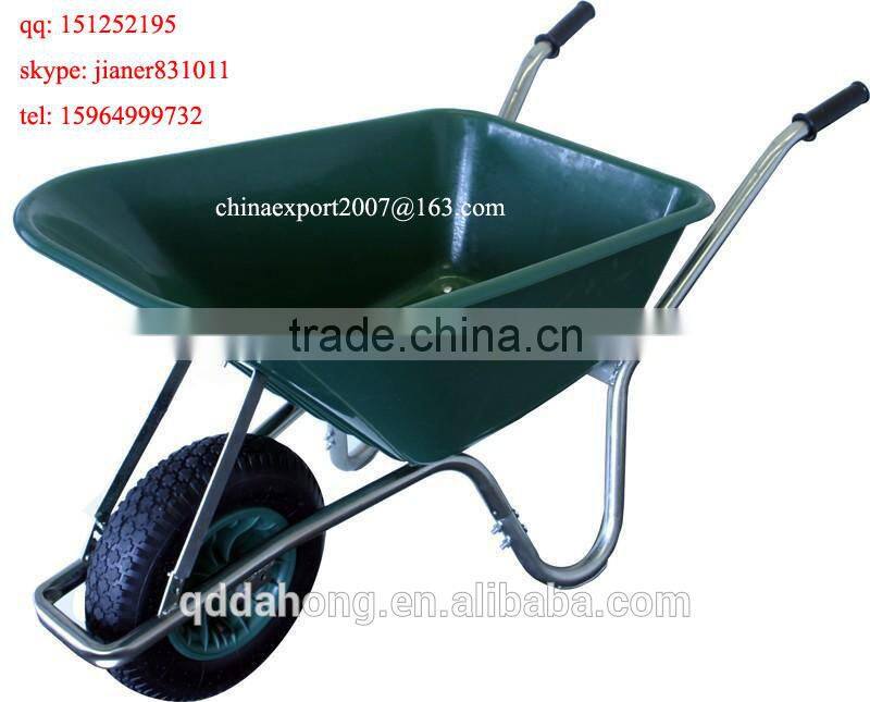 Europe Plastic Garden Wheel Barrow with 4.00-8 Rubber Wheel WB6414