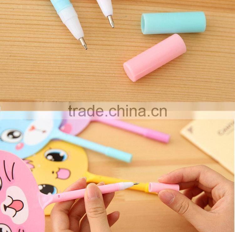 promotional wholesale cheap funny school office stationery mini plastic fan roller ball point pen