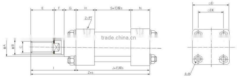 Tie rod hydaulic cylinder for Aluminum foil slitter rewinder machine